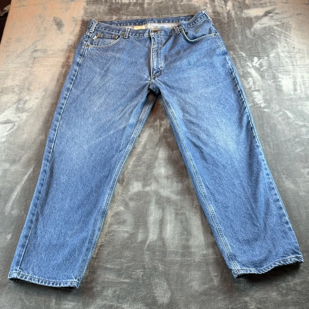 Carhartt Men's Jeans Relaxed Fit Size 40X30 Medium Wash‎ 100% Cotton